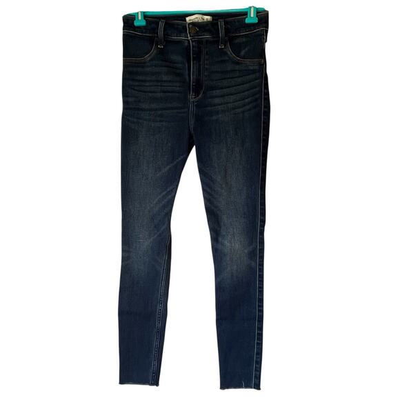 Abercrombie & Fitch Dark Wash High Rise The Jean Legging Size 27 / 4S - Picture 1 of 12